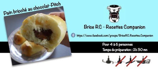 Pains briochés fourrés chocolat au Companion