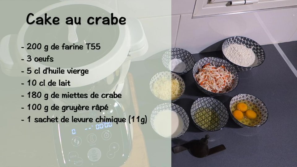 Cake au crabe cuisson vapeur au Companion