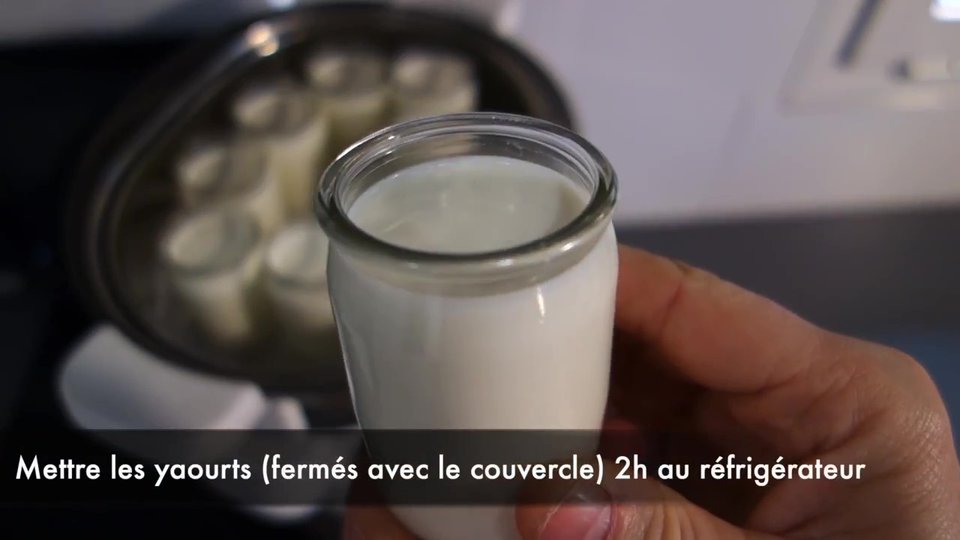Mettre les yaourts préparés au Companion au réfrigérateur pendant 2 heures
