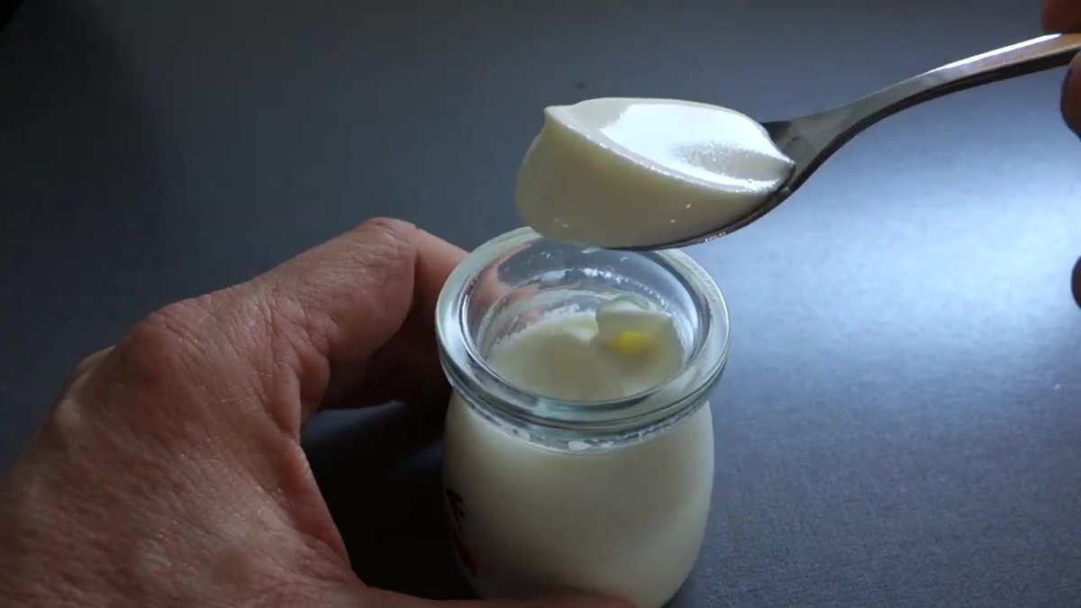 Yaourt à la texture crémeuse réalisé au Companion avec le panier interne