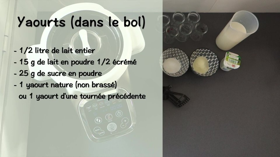 Yaourts bain marie au Companion