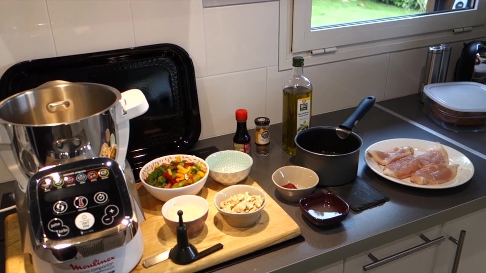 Ingrédients pour les Escalopes de poulet aux noix de cajou au Companion