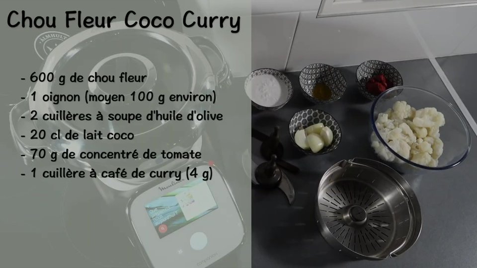 Chou fleur coco curry au Companion