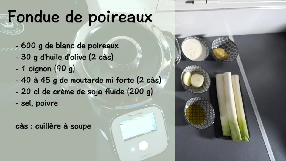 Fondue de poireaux au Companion