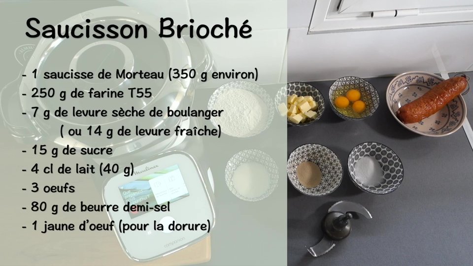 Saucisson brioché facile au Companion