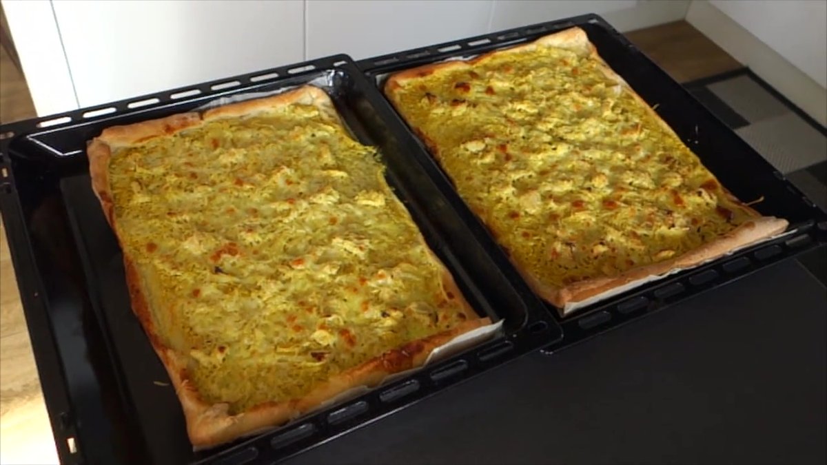 Pizzas poulet curry au Companion