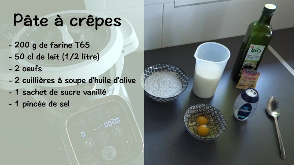 Pâte à crêpes allégée avec le Companion