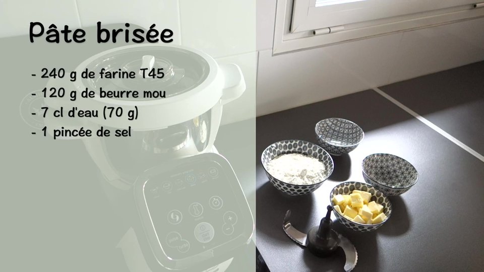 Pâte brisée en 3 minutes au Companion