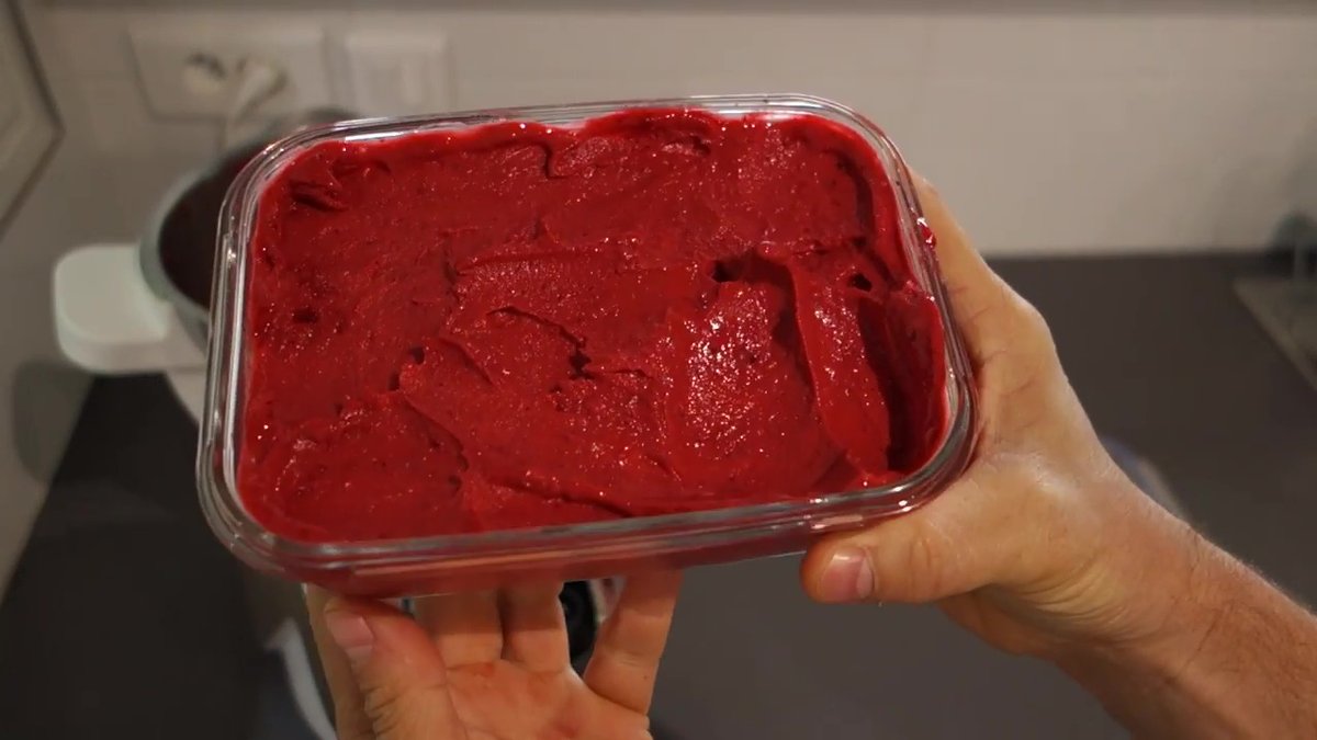 Sorbet framboises au robot Companion