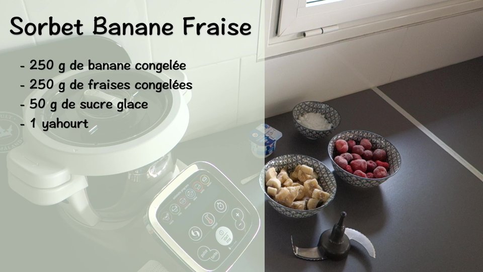 Sorbet Banane Fraise au Companion