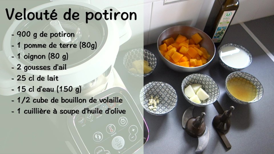 Velouté de potiron avec le companion