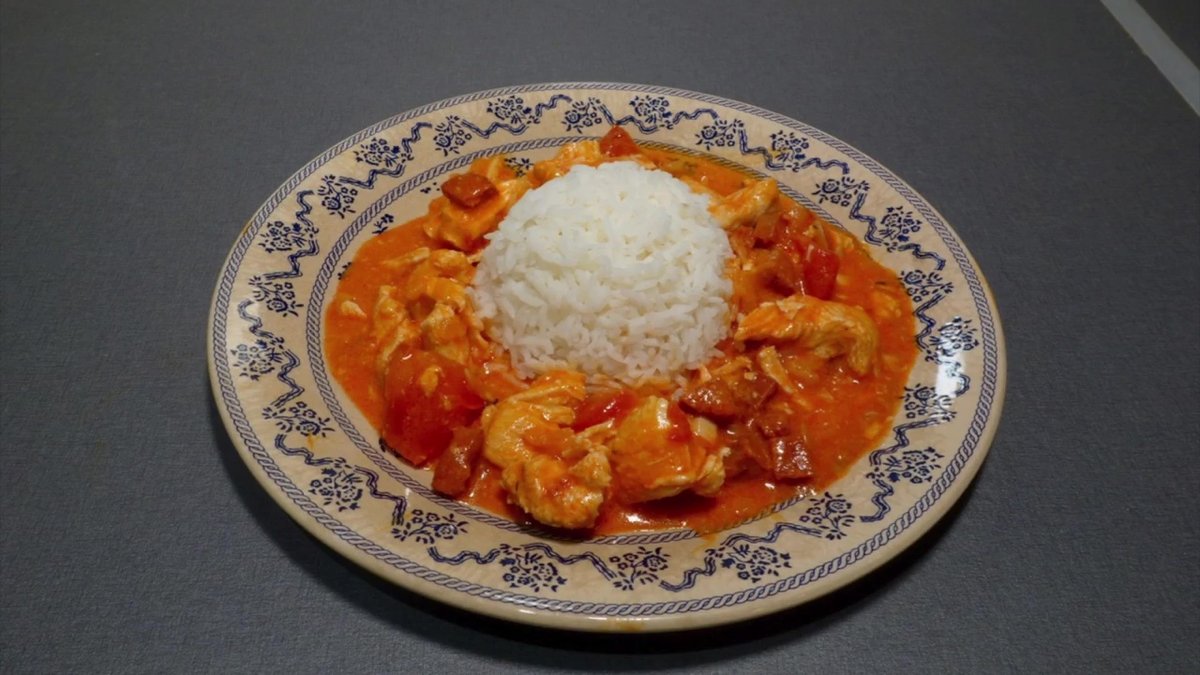 Riz blanc et escalopes de dinde au chorizo au Companion