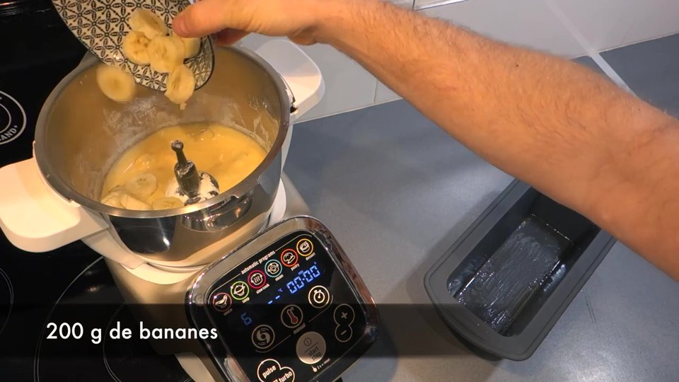 Mélange de bananes pour cake au robot Companion