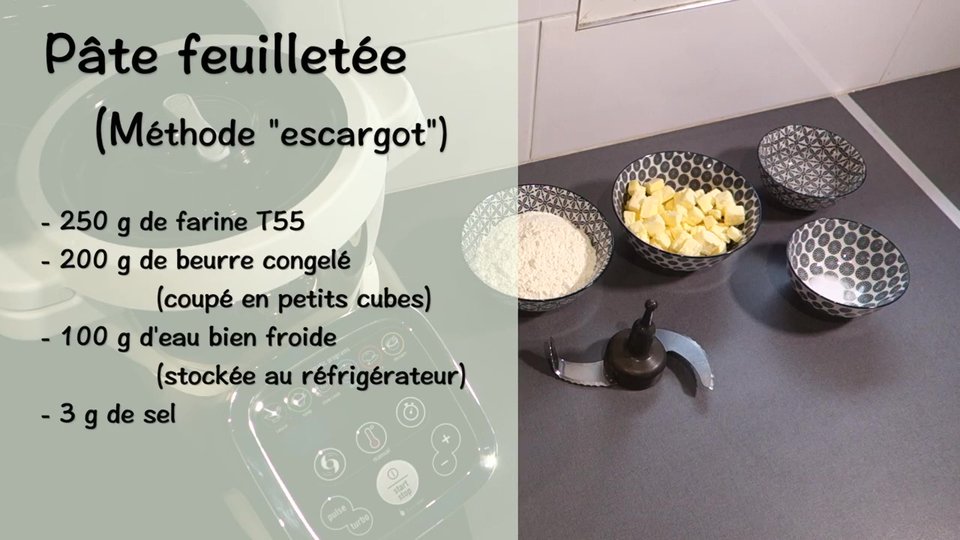 Pâte feuilletée méthode "escargot" au Companion
