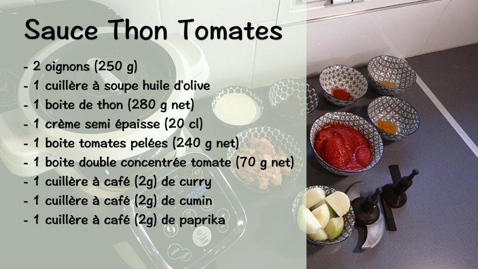 Sauce Thon Tomates au Companion