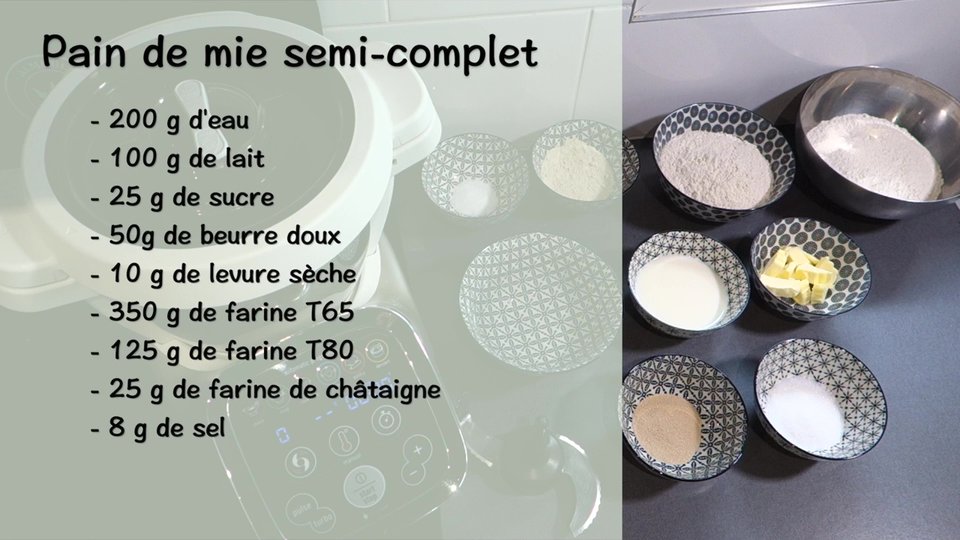 Pain de mie semi-complet au Companion