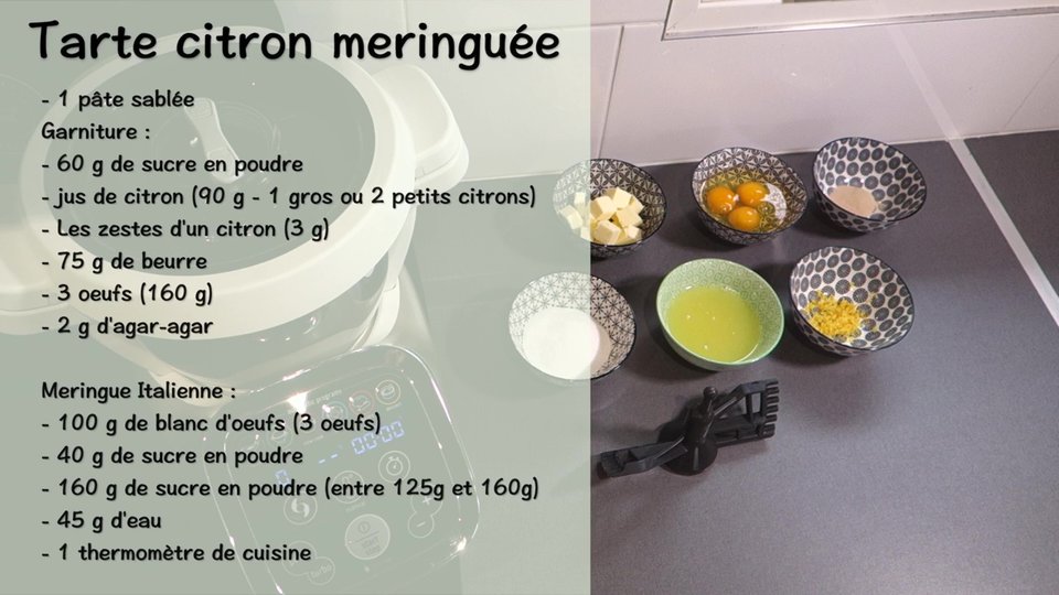 Tarte citron meringuée au Companion