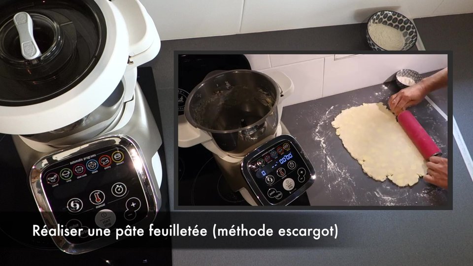 Réalisation d’une pâte feuilletée maison au robot Companion Moulinex (méthode escargot)